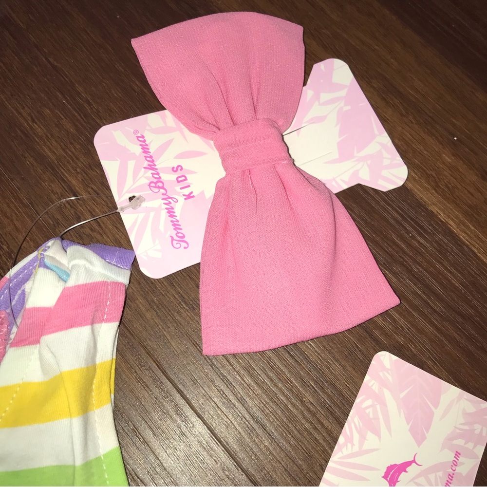 Tommy Bahama Rainbow 3D Rainbow Dress With Matching Hair Bow NWT - Picture 4 of 6